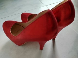 Zapatos rojos tacón talla 36