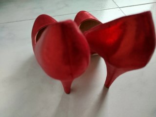 Zapatos rojos tacón talla 36