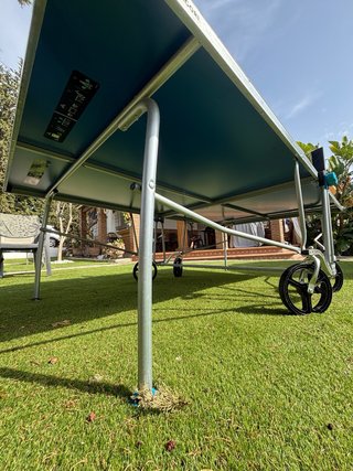 Mesa de ping pong azul