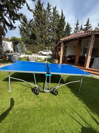 Mesa de ping pong azul