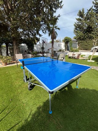 Mesa de ping pong azul
