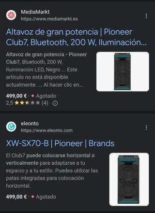 Pioneer Club 7 Altavoz Bluetooth LED Negro