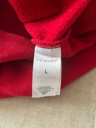 Sudadera Roja Primark Talla L