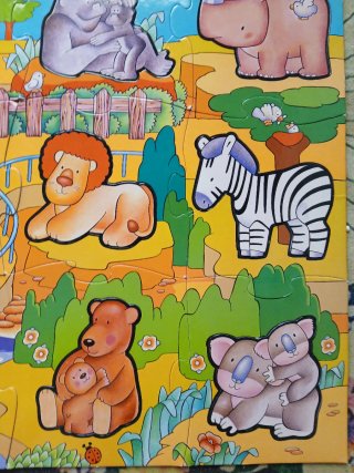 Puzzle Macro 24 piezas animales Diset