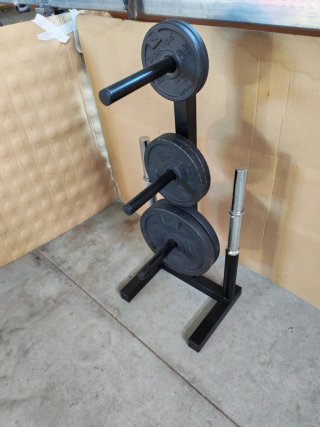 Rack para discos y barras de pesas