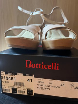 Sandalias Boticelli charol rosa/beige T.41