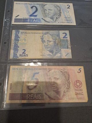 Lote 4 Billetes Brasil Reales