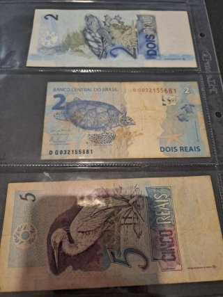Lote 4 Billetes Brasil Reales