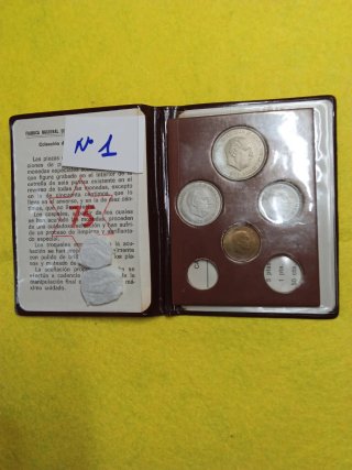 Pruebas Numismáticas Fábrica Nacional Moneda 1975