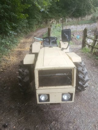 Tractor Pascuali 463e y remolque
