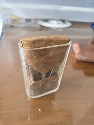Antiguo juego cubiertos viaje estuche