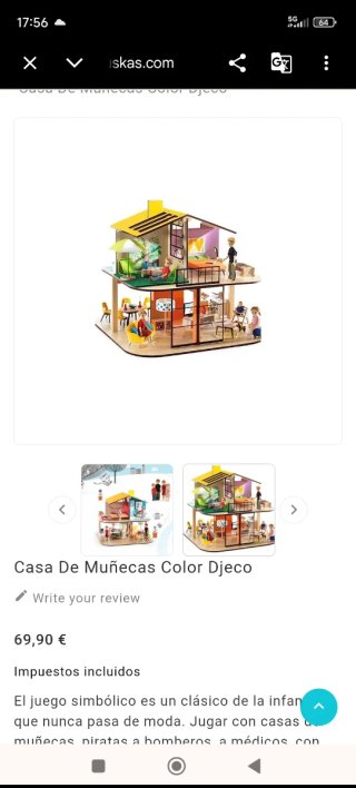 Casa de juguete de madera