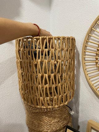 Lámpara de papel estilo boho con bombilla