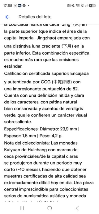 Moneda Kaiyuan Tongbao Huichang Dinastía Tang