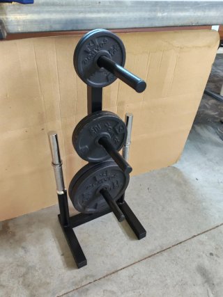 Soporte para discos de pesas y barras