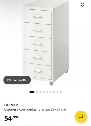 OPORTUNIDAD PERMUTO Cajonera metálica IKEA blanca
