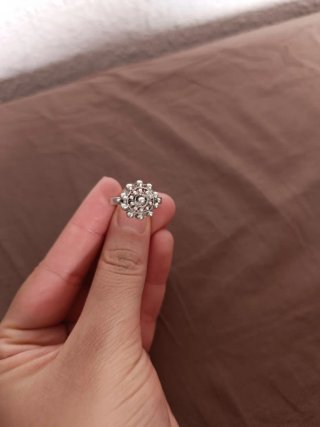 Anillo filigrana plata roseta artesanal