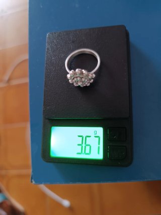 Anillo filigrana plata roseta artesanal