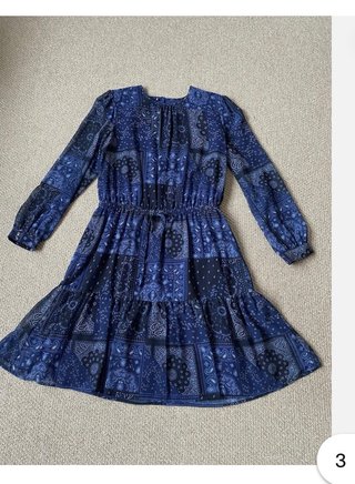 Vestido estampado  azul T.34