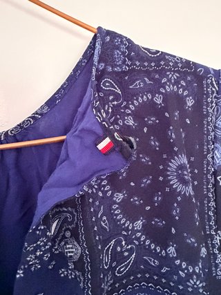 Vestido estampado  azul T.34