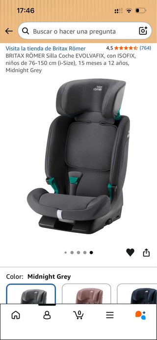 Britax Römer Silla Coche EVOLVAFIX ISOFIX