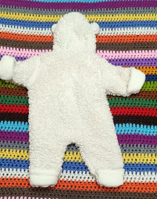 Buzo oso/oveja blanco talla 50cm