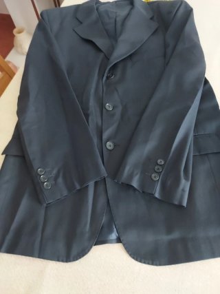 Traje de hombre negro (chaqueta y pantalón) XL