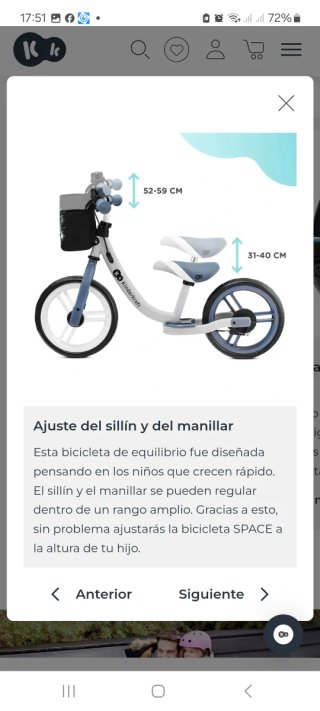 Bicicleta sin pedales Kinderkraft