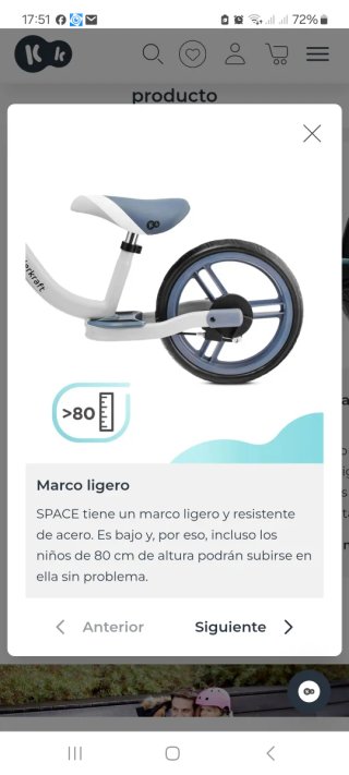Bicicleta sin pedales Kinderkraft
