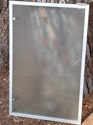 Puerta Cristal Armario Cocina Plata