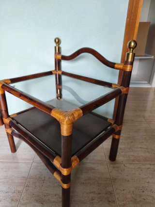 Cabecero y mesita de noche bambú