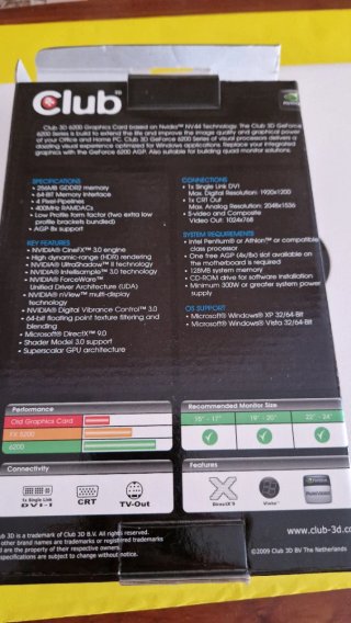 Club 3D GeForce  6200 Tarjeta Gráfica