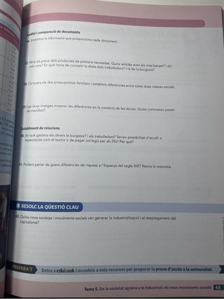 Història, 2 Batxillerat, Dual Quadern d'activitats