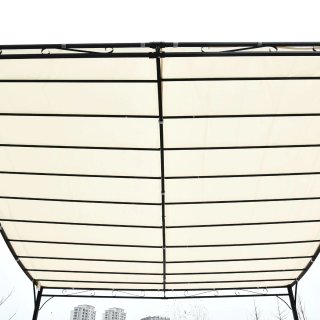 Pérgola de tela y metal