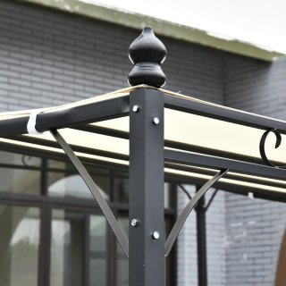Pérgola de tela y metal