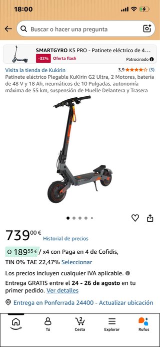Patinete Kukirin G2 Ultra