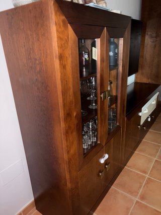 Muebles de madera maciza composición modular 2,90