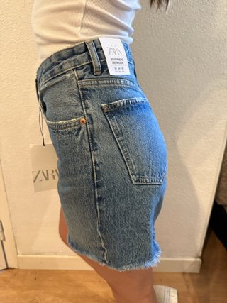 Bermuda Denim TRF Boyfriend Tiro Medio
