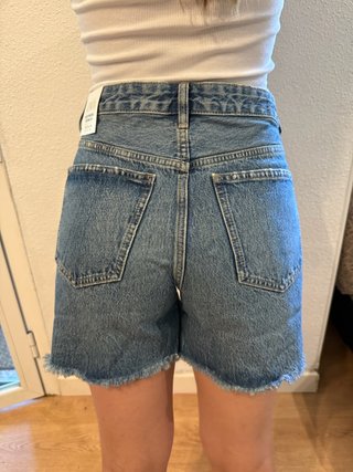 Bermuda Denim TRF Boyfriend Tiro Medio