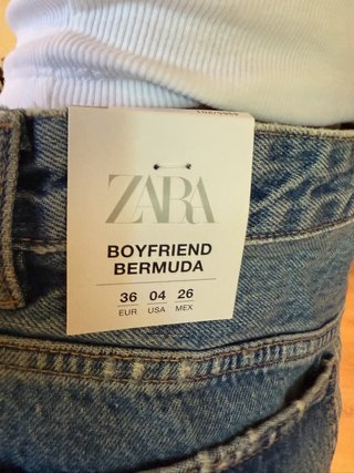 Bermuda Denim TRF Boyfriend Tiro Medio