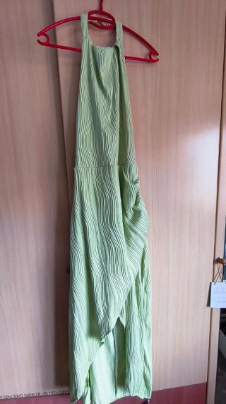 Vestido midi verde fiesta