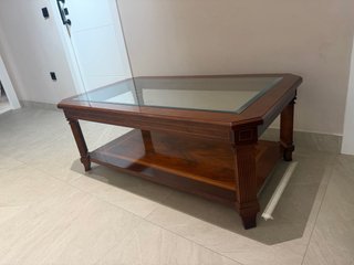 Mesa de centro madera y cristal