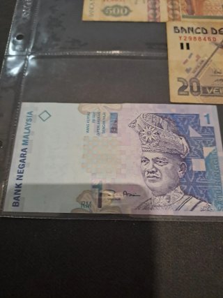 Lote 4 Billetes: Rumanía, México, Malasia