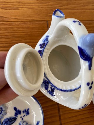 Precioso lote vintage de porcelana pintada a mano