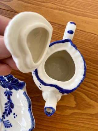 Precioso lote vintage de porcelana pintada a mano