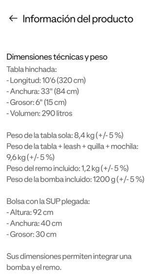 Tabla Paddle Surf Hinchable 10'6 Con inflador ele.