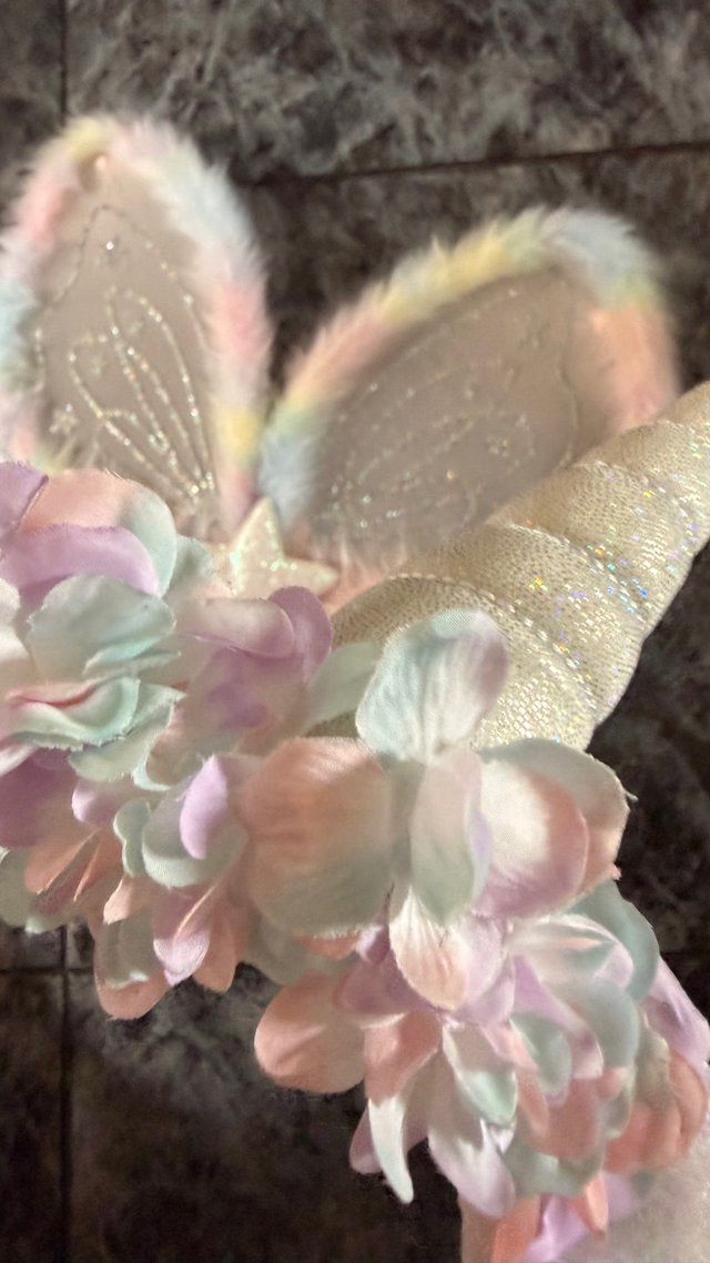 Alas mariposa y diadema unicornio