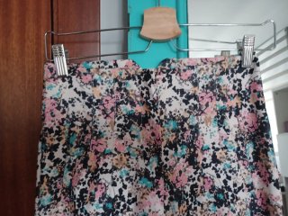 Pantalón estampado cintura alta