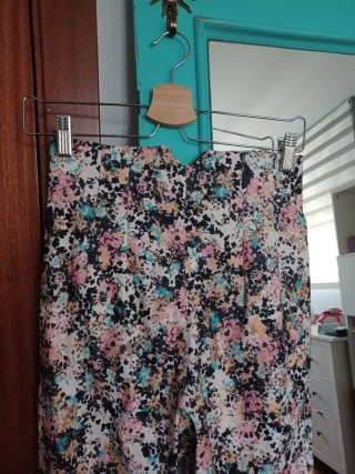 Pantalón estampado cintura alta