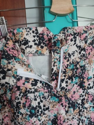 Pantalón estampado cintura alta